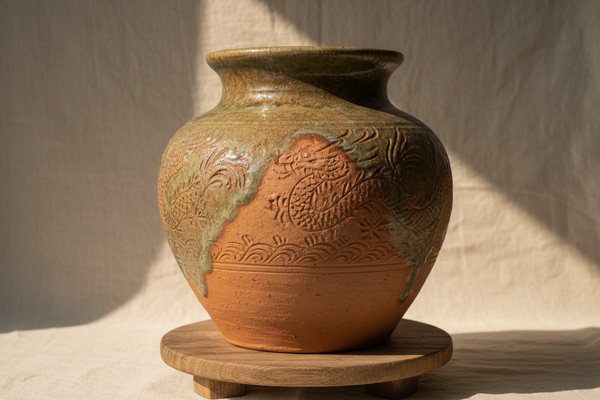 tạo 1 gốm làm bằng tay 